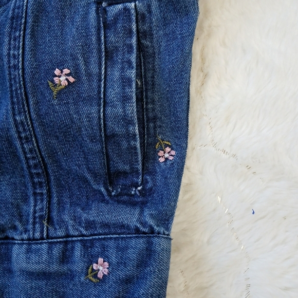 Hartstrings Kid's Denim Floral Embroidered Jean Jacket - Picture 5 of 8